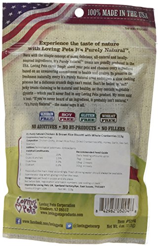image for Loving Pets Products It's Purely Natural Chicken and Brown Rice Biscot