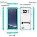 EFFUN Samsung Galaxy S8 Waterproof Case, IP68 Certified Waterproof Underwater Cover Dustproof Snowproof Shockproof Case with Built-in Screen Protector for Galaxy S8 Aqua Blue