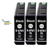 3 NEW T676XL T676XL120 Black Ink Cartridges for Epson Workforce WP-4020 WP-4090 WP-4530 WP-4533 WP-4540 WP-4010 WP-4590