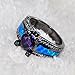Rongxing Jewelry Opal Rings Womens Purple Amethyst Black Promise Rings Size 5-10