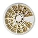 Gracefulvara Gold Half-circle 3D Rhinestone DIY Nail Art Stickers Decorations