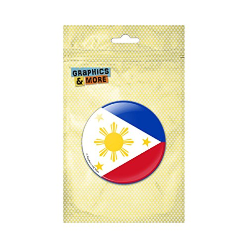 The Philippines National Country Flag Pinback Button Pin Badge - 1 Inch Diameter