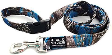 Cozy Critter Blue Mossy Camouflage Dog Leash - 6ft-1"