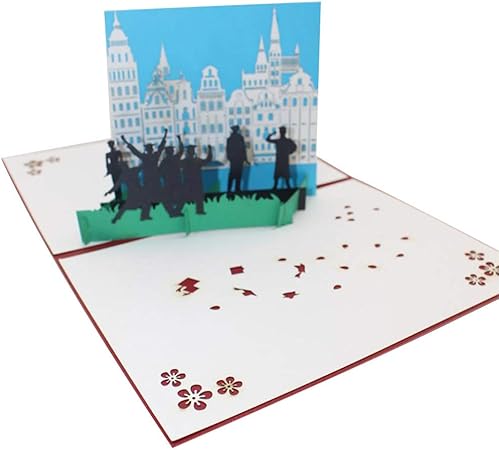 Travet Biglietto Di Auguri Pop Up Per Laurea Ideale Per Maestri Universitari E Laureati Amazon It Casa E Cucina