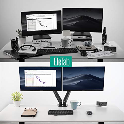 EleTab Dual Arm Monitor Stand Height Adjustable Gas Spring Monitor