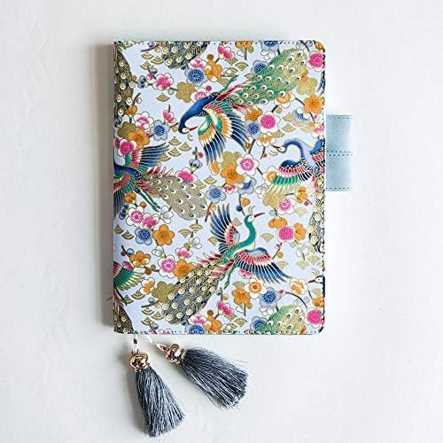YWHY Notebook 2019 Fabric Antique Cover Refillable Notebook Cover Bullet Journal for Hobonichi Lined/Grid/Blank/A5,B