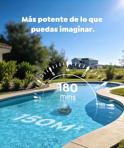 (2026 New) Talosbo C1 Robot Pool Cleaners and Walls, Floating Line, Filter 180μm and Sponge 35ppi, 180 Min Autonomy, Wireless Pool Vacuum Cleaner with APP Control, up to 150 m²