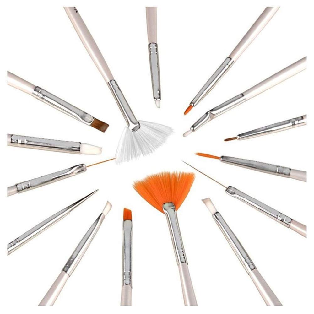 Glam Hobby 27pc Gel Acrylic Nail Art Painting Kit Brushes and Dotting Pen Brushes & Dotting Pen/Dotter Tool Kit Set(20PCS Nail Art Design Dotting Painting Drawing Brush + 7Pcs Uv Gel Nail Brush) : Beauty