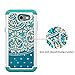 For Samsung Galaxy J3 Emerge Case, J3 2017 Case, J3 Prime Case, Amp Prime 2 Case, Express Prime 2 Case, MagicSky [Shock Absorption] Studded Rhinestone Bling Dual Layer Protective Case Cover (Flower2)