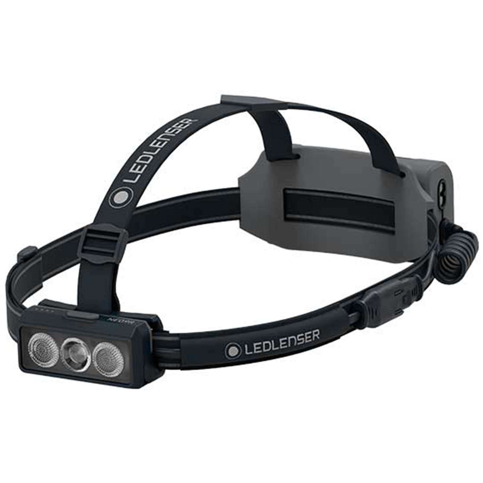Ledlenser NEO9R - Rechargeable Outdoor LED Head Torch, Running Headlamp with Chest Strap, Super Bright 1200 Lumens Headlamp, Fishing Head Torch, Hiking Equipment, Up to 120 Hours Charge (Grey/Black)