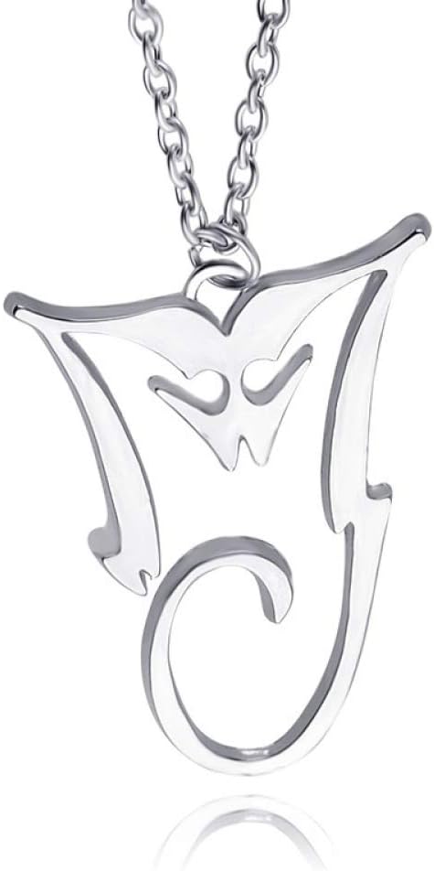 Acccity Necklace Michael Jackson Memorial Necklace Letter MJ Necklaces Jewelry