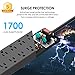 Power Strip Surge Protector, JF.EGWO 12 Outlets Power Strip and 3 Fast Charging Port(5V,3.1A),1875W,6 Feet Heavy Duty Extension Cord,ETL and UL Listed, Flate Plug