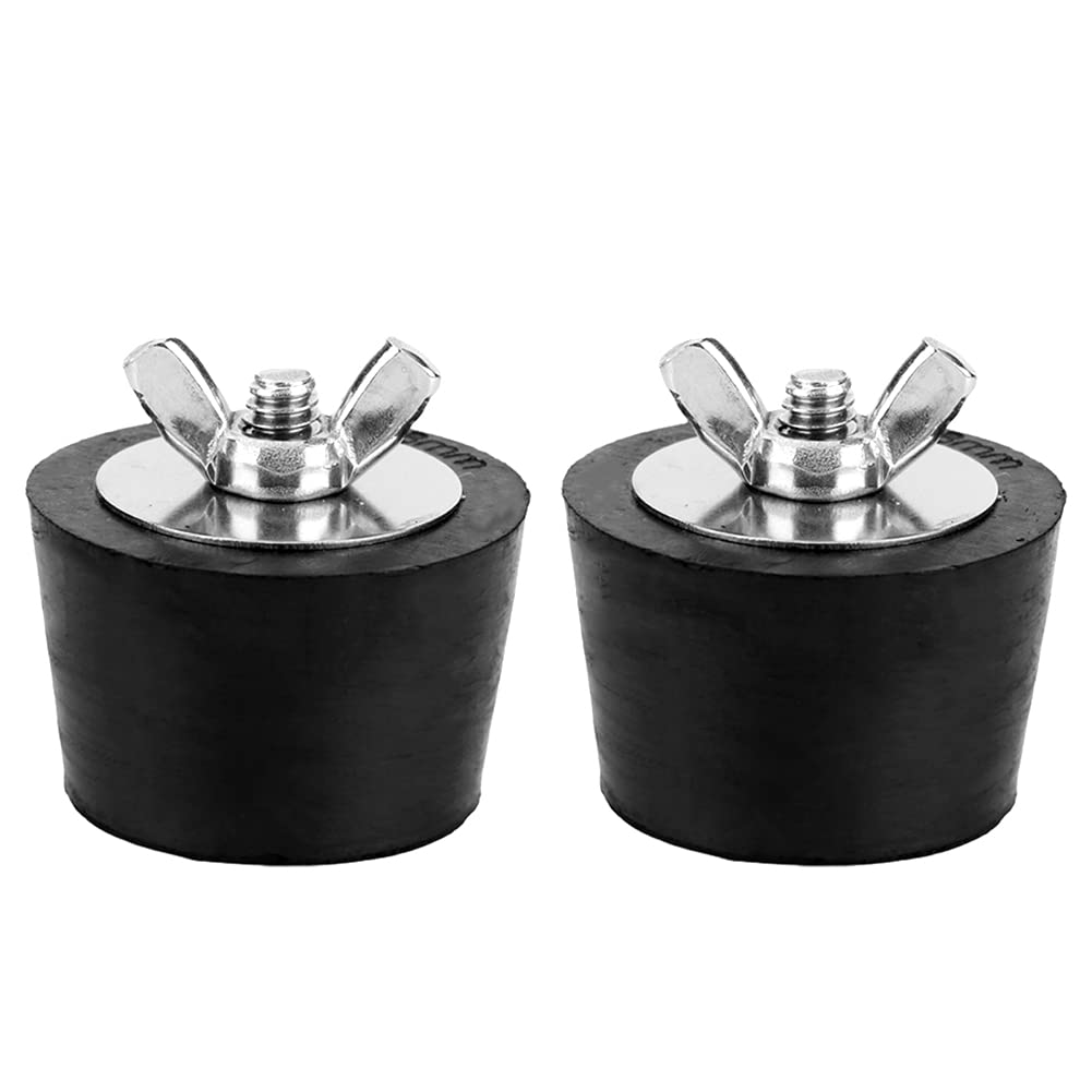 2pcs Pool Winterizing Plug, 38mm/1.5inch Winter Rubber Plug with Stainless Steel Bolts Antifreeze Pipe Plug to Prevent Frost Damage to Swimming Pool Drain Pipelines