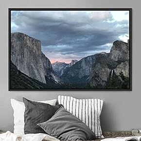 signwin Framed Canvas Wall Art Mountainscape Aerial Dramatic...