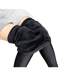 womtop dama Leggings Elástico de invierno cálido gruesa Stretch Skinny Leggings pantalones de dama pantalones de terciopelo