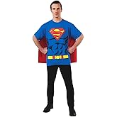 Rubies DC Comics Superheroes: Superman Costume T-Shirt With Cape for Adults