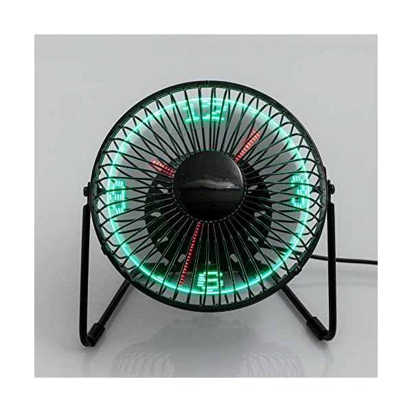 RED5 Desktop LED Clock Fan