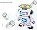 Alagoo Electronic Toy Robot Walking Dancing Singing Robot with Musical and Colorful Flashing Lights 360° Body Spinning Robot Toy Gift for Kids, Boys and Girls (White)