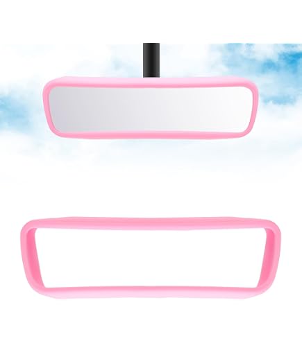 Silicone Rearview Mirror Protector Frame For Tesla Model 3/Y/X/S - Scratch Protection, Easy Snap-On (White)