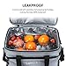 LUNCIA 33L Leakproof Collapsible Cooler Bag, Insulated Cooling Bag Portable Tote, 60 Can Soft Sided Cooler for Picnic, Camping, Hiking, Greythumb 2