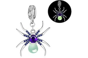 LONGLUCK 925 Sterling Silver Charms for Bracelets Necklaces Dangle Pendant With 5A Cubic Zirconias Bead Charm for Women DIY Jewelry