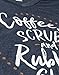Coffee, Scrubs, Rubber Gloves - Funny Doctor Nurse Cute V-Neck T-Shirt for Women-(Vneck,L)