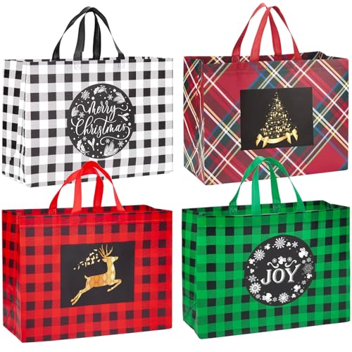Heetobcos 8PCS Extra Large Christmas Gift Bags, 16.9