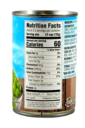 Red Belle Farms Organic Sweet Peas, 15 oz (425 g) (Pack of 12)