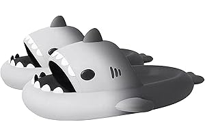 XPKWS Shark Slides for Women and Men Unisex Cloud Slippers Adult Novelty Beach Sandals with Thick Sole