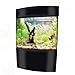 Vepotek 60-Gallon Acrylic Bowfront Aquarium Fish Tank with Black Base and Canopy, 60 in. x 40 in.thumb 1