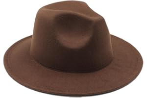 Ynnolove Kids Classic Wide Brim Fedora Hat Children Boys Girls Felt Panama Cap