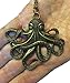 Steampunk Octopus Pirate Nautical Necklace Pendant Antique Bronze, 28