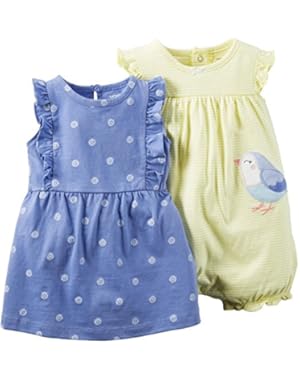Carters Girls NB-24 Months 2-Piece Dress & Romper Set