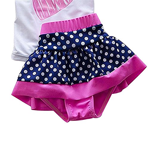 Toddler Baby Girl Swimsuit Two Pieces Kid Long Sleeve Rash Guard UPF 50+ (3-9)