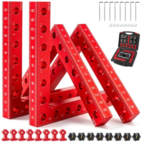 Corner Clamps for Woodworking, 4 Pack 5.5" 90 Degree Positioning Squares