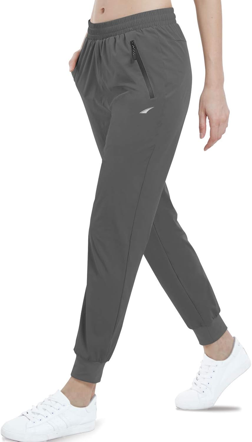 VAYAGER Women's Hiking Athletic Joggers Pants Running Sweat Pants Quick Dry Zipper Pockets Lightweight UPF 50+: Clothing