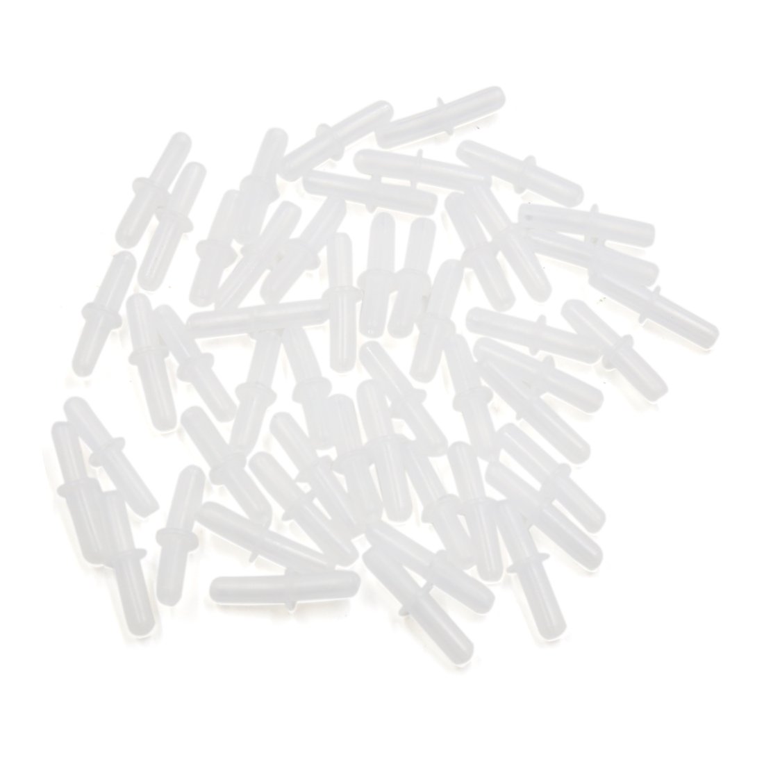 sourcing map 50pcs Palstic Straight Airline Tubing Connector for Aquarium Tank