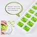 Ice Tray With Lids Easy Pop Out Large Cute Cubes Easy Clean And Dishwasher Safe (Green8) (Green8)
