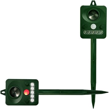 Amazon Diconna 動物撃退器 強力フラッシュ 猫よけセンサー 糞被害 野良犬 野良猫 ネコ被害 猫よけ対策 鳥害対策 猫除け 鳥除け 犬除け ネズミよけ スズメ 撃退 超音波 ソーラー式 Led強力フラッシュ 超音波 害獣 害虫対策器