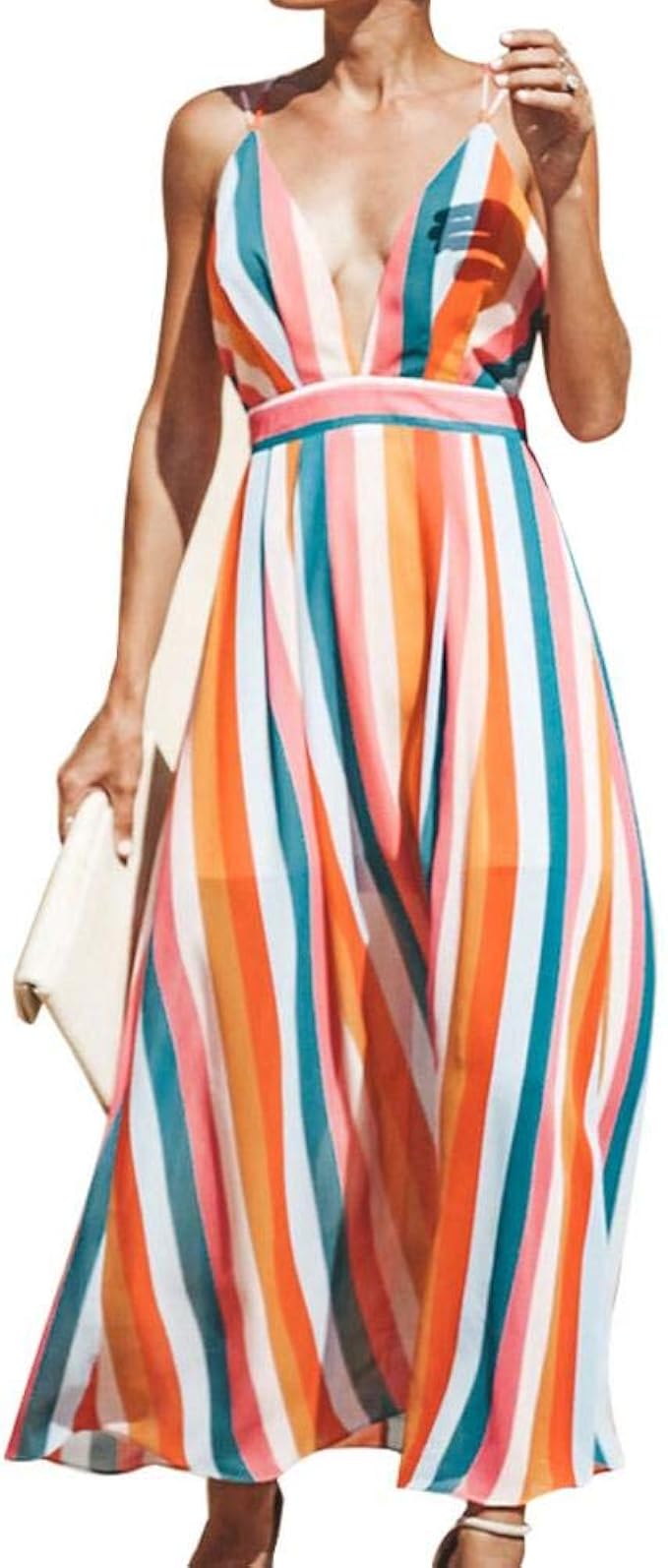striped beach dress