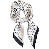 WaJuemy Silk Feeling Hair Scarf Bandanas for Women 27.5" Square Lightweight Satin Head Scarves Neck Sleeping Headscarf Wrap