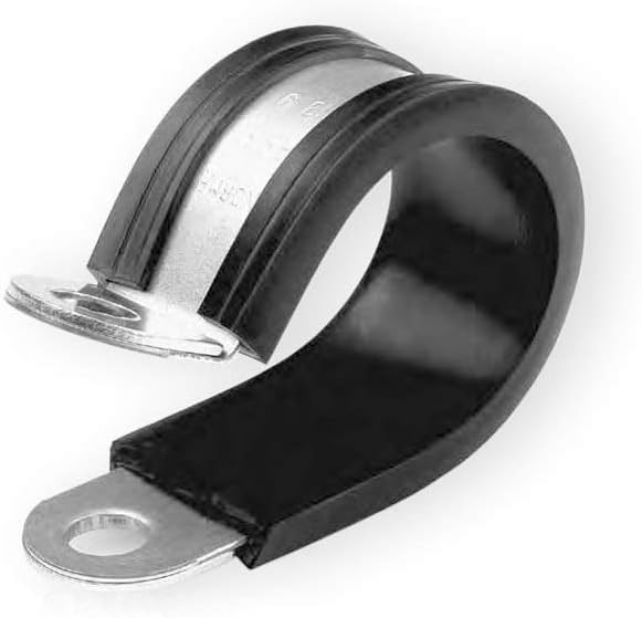 Solarson 20 Pack 2 Inch Stainless Steel Cable Clamp,Metal Clamp,Pipe Clamp 2 inch, Rubber Cushioned Insulated Clamp, Tube Holder for Tube, Pipe or Wire Cord Installation