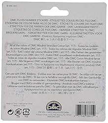 DMC 6103 Floss Number Stickers, 630-Stickers