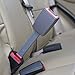Safety Belt Extension Adds 7" to Belt Webbing Length (GRAY) - Buckle Up and Breathe Again - Type A with 21.5mm Wide Metal Tongue, Safety Tested & E4 Certified