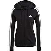 adidas womens Essentials French Terry 3-stripes Full Zip Hoodie