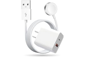 20W Fast Charger Set Compatible with Apple Watch – USB-C & USB-A Dual-Port Wall Charger + 3.3FT Magnetic Charging Cable, Comp