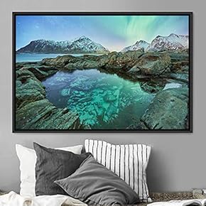 signwin Framed Canvas Wall Art Calming Waters Aerial...