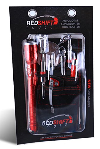 RED SHIFT TOOLS HIP TOOL MAGNETIC HOLSTER 8 PIECE SET FOR HOME DIY - SHOP - AUTO - MOTOR SPORTS
