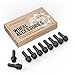 10pcs Extended Black 12x1.5 Lug Bolts (30mm Shank Length, Cone Seat) Not OEM Length - Compatible with BMW 128i 135i 318i 320i 325i 328i 335i M3 525i 528i 530i 535i M5 Z3 Z4 E36 E46 E60 E90 E92 E93