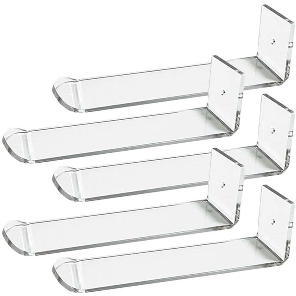 KALLORY 5 Pcs Headband Stand Organizer Headband Stand Display Acrylic Headband Holder Clear Headband Organizer Scrunchie Organizer Wall Scrunchie Holder Wall Headband Organizer for Girls